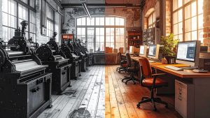 Composing Zeitverlauf Druckerei